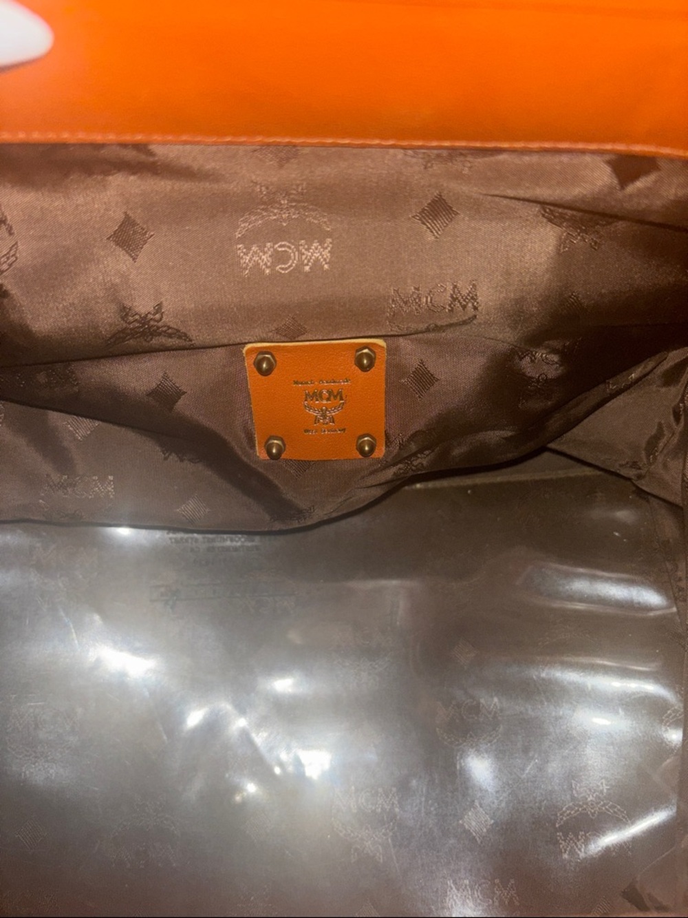 Vintage MCM Cognac Visetos top-handle satchel bag - Picture 10 of 13